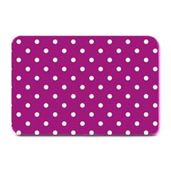 Polka-dots-purple White Plate Mats by nateshop