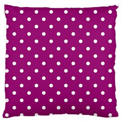 Polka-dots-purple White Large Cushion Case (two Sides)