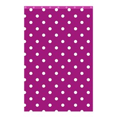 Polka-dots-purple White Shower Curtain 48  X 72  (small)  by nateshop