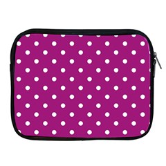 Polka-dots-purple White Apple Ipad 2/3/4 Zipper Cases by nateshop