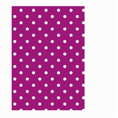 Polka-dots-purple White Large Garden Flag (two Sides) by nateshop