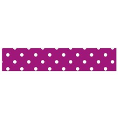 Polka-dots-purple White Small Flano Scarf by nateshop