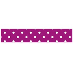 Polka-dots-purple White Large Flano Scarf  by nateshop