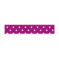 Polka-dots-purple White Flano Scarf (mini) by nateshop