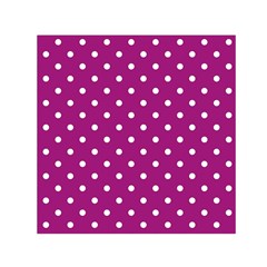 Polka-dots-purple White Square Satin Scarf (30  X 30 ) by nateshop