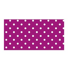 Polka-dots-purple White Satin Wrap 35  X 70  by nateshop