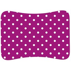 Polka-dots-purple White Velour Seat Head Rest Cushion by nateshop