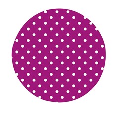 Polka-dots-purple White Mini Round Pill Box by nateshop