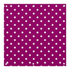 Polka-dots-purple White Banner And Sign 3  X 3  by nateshop