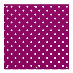 Polka-dots-purple White Banner And Sign 4  X 4 