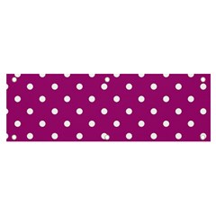 Polka-dots-purple White Banner And Sign 6  X 2 