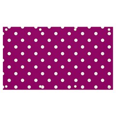 Polka-dots-purple White Banner And Sign 7  X 4 