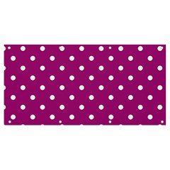 Polka-dots-purple White Banner And Sign 8  X 4 