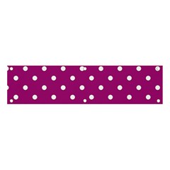 Polka-dots-purple White Banner And Sign 4  X 1 