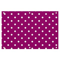 Polka-dots-purple White Banner And Sign 6  X 4 