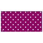 Polka-dots-purple White Banner and Sign 8  x 4  Front