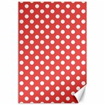 Polka-dots-red White,polkadot Canvas 24  x 36  23.35 x34.74  Canvas - 1