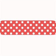 Polka-dots-red White,polkadot Large Bar Mats by nateshop