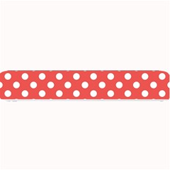 Polka-dots-red White,polkadot Small Bar Mats by nateshop