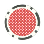 Polka-dots-red White,polkadot Poker Chip Card Guard (10 pack) Front