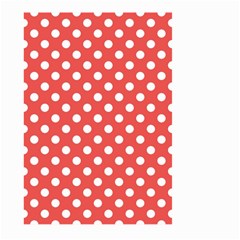 Polka-dots-red White,polkadot Large Garden Flag (two Sides) by nateshop