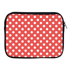 Polka-dots-red White,polkadot Apple Ipad 2/3/4 Zipper Cases by nateshop