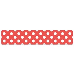 Polka-dots-red White,polkadot Small Flano Scarf by nateshop