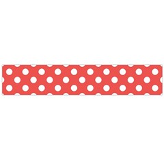 Polka-dots-red White,polkadot Large Flano Scarf  by nateshop