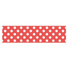 Polka-dots-red White,polkadot Oblong Satin Scarf (16  X 60 ) by nateshop