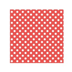 Polka-dots-red White,polkadot Square Satin Scarf (30  X 30 ) by nateshop