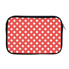 Polka-dots-red White,polkadot Apple Macbook Pro 17  Zipper Case by nateshop