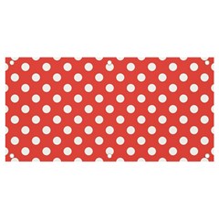 Polka-dots-red White,polkadot Banner And Sign 4  X 2  by nateshop