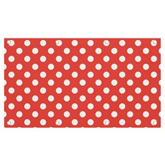 Polka-dots-red White,polkadot Banner And Sign 7  X 4  by nateshop