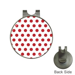 Polka-dots-white Red Hat Clips With Golf Markers by nateshop