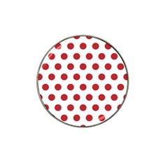 Polka-dots-white Red Hat Clip Ball Marker (10 Pack) by nateshop