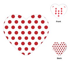 Polka-dots-white Red Playing Cards Single Design (heart) by nateshop