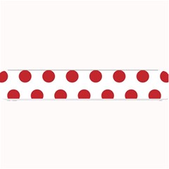 Polka-dots-white Red Small Bar Mats by nateshop