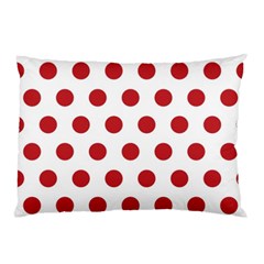 Polka-dots-white Red Pillow Case (two Sides) by nateshop