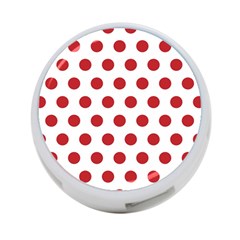 Polka-dots-white Red 4-port Usb Hub (two Sides) by nateshop