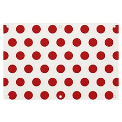 Polka-dots-white Red Banner And Sign 6  X 4 