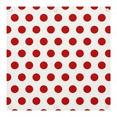 Polka-dots-white Red Banner And Sign 3  X 3 