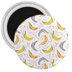 Seamless Stylish Pattern-with-fresh-yellow-bananas-background 3  Magnets by Wegoenart