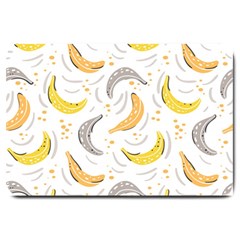 Seamless Stylish Pattern-with-fresh-yellow-bananas-background Large Doormat  by Wegoenart