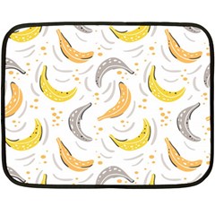 Seamless Stylish Pattern-with-fresh-yellow-bananas-background Double Sided Fleece Blanket (mini)  by Wegoenart