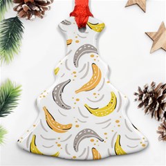 Seamless Stylish Pattern-with-fresh-yellow-bananas-background Ornament (christmas Tree)  by Wegoenart