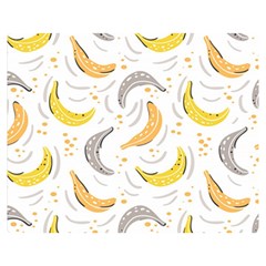 Seamless Stylish Pattern-with-fresh-yellow-bananas-background Double Sided Flano Blanket (medium)  by Wegoenart