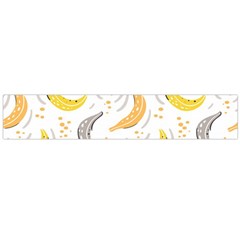 Seamless Stylish Pattern-with-fresh-yellow-bananas-background Large Flano Scarf  by Wegoenart