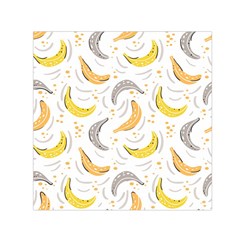 Seamless Stylish Pattern-with-fresh-yellow-bananas-background Square Satin Scarf (30  X 30 ) by Wegoenart