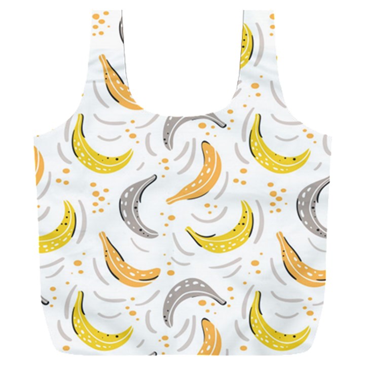 Seamless stylish pattern-with-fresh-yellow-bananas-background Full Print Recycle Bag (XXL)