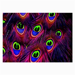 Peacock-feathers Large Glasses Cloth (2 Sides) by nateshop